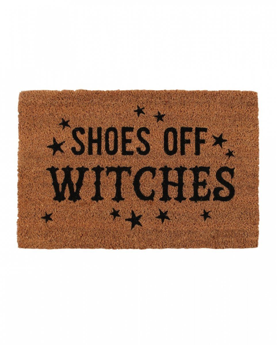 Horror-Shop Dekofigur Shoes Off Witches Fußmatte als Türmatte für Hallow