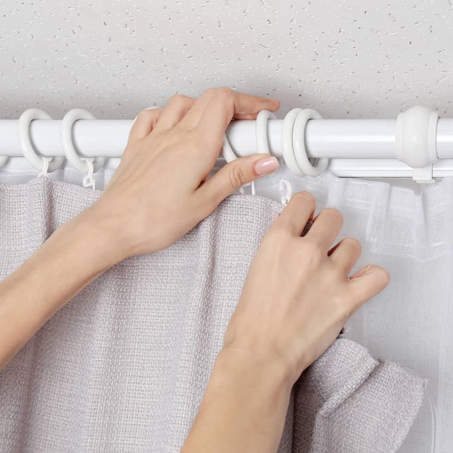 Coonoor Gardinenstangenhalter Überklipshaken mit 6mm Öse günstig online kaufen