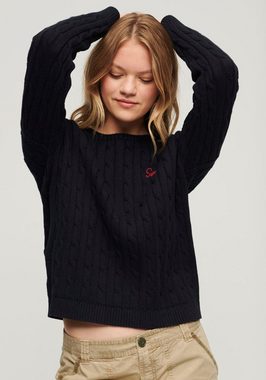 Superdry Rundhalspullover VINTAGE DROPPED SHOULDER CABLE