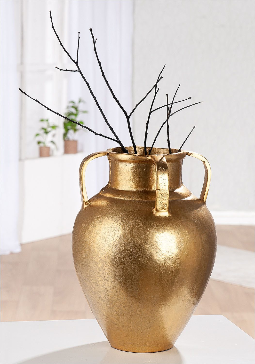GILDE Tischvase Vase Antigua mit 4 Henkel