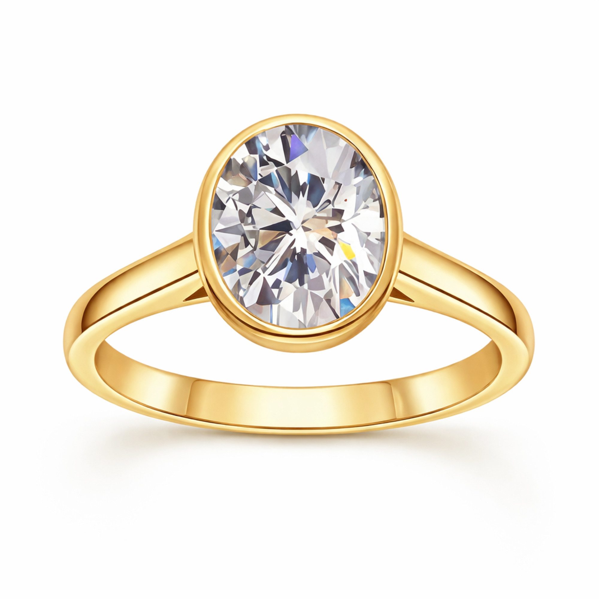 ROUGEMONT Verlobungsring Strahlender Moissanit Damen Ring Verlobung Ovalschliff 2,0ct, Echtschmuck mit Echtheitszertifikat – Bild 3 von 5