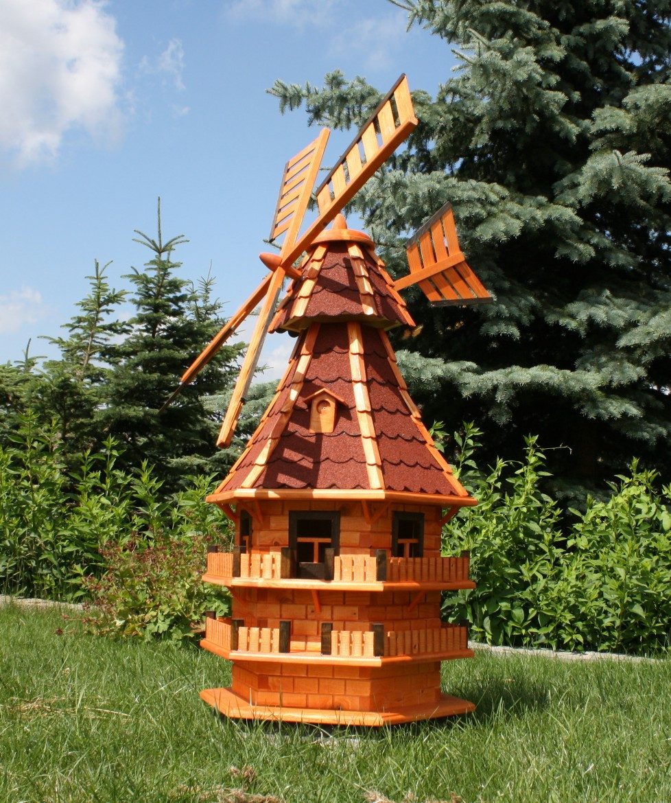 Holzdekoladen Deko-Windrad XXL Holzwindmühle 1,50 m günstig online kaufen