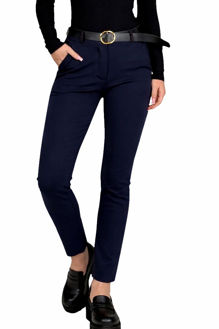 Mississhop Stretch-Hose Chinos Damen Stretchhose mit Reißverschluss M.434 günstig online kaufen