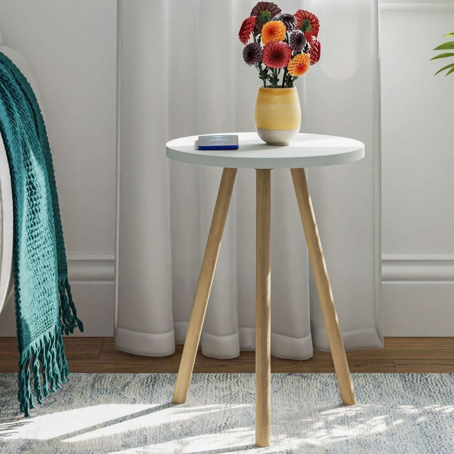 Jungengel Beistelltisch Kaffeetisch Dreibein 9x Farben Holz Ablagetisch Nac günstig online kaufen