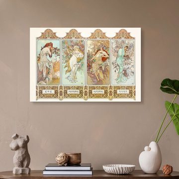Posterlounge Forex-Bild Alfons Mucha, Die Vier Jahreszeiten I, Malerei