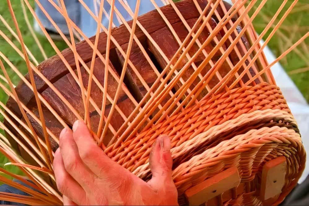 KONZEPT Brotkorb Bäckerkorb handgeflochten Regalkorb, Naturweide, 60х40 / 40х30