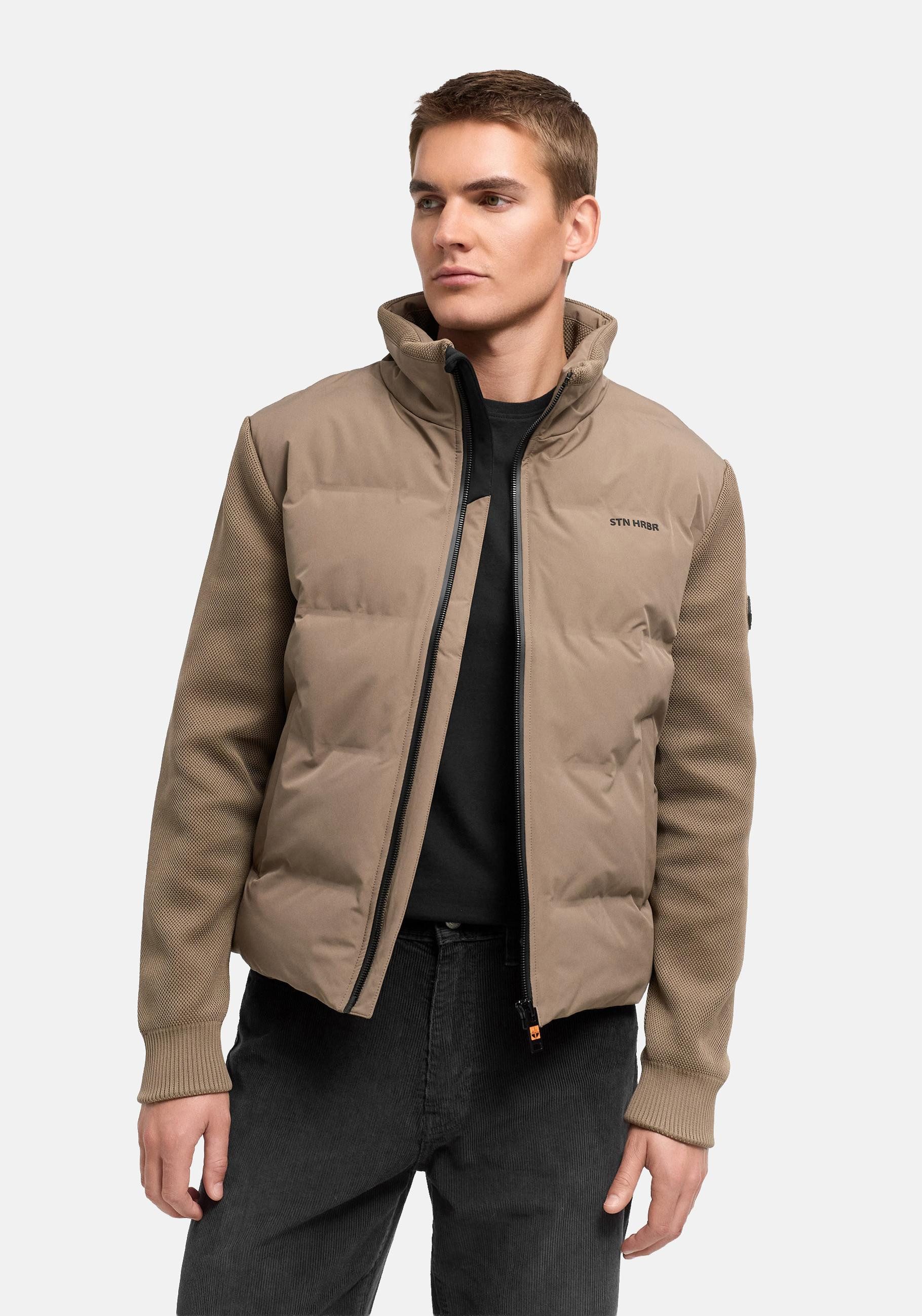 Stone Harbour Outdoorjacke Eeron XX Warme Jacke mit Strukturstrick in Piqué-Optik