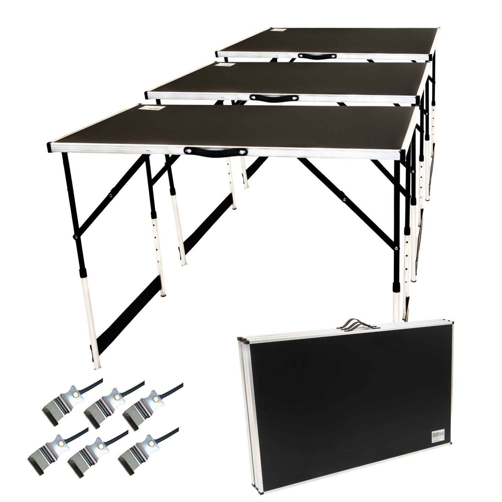 TRUTZHOLM Klapptisch Multifunktionstisch 3er Set höhenverstellbar & klappba günstig online kaufen