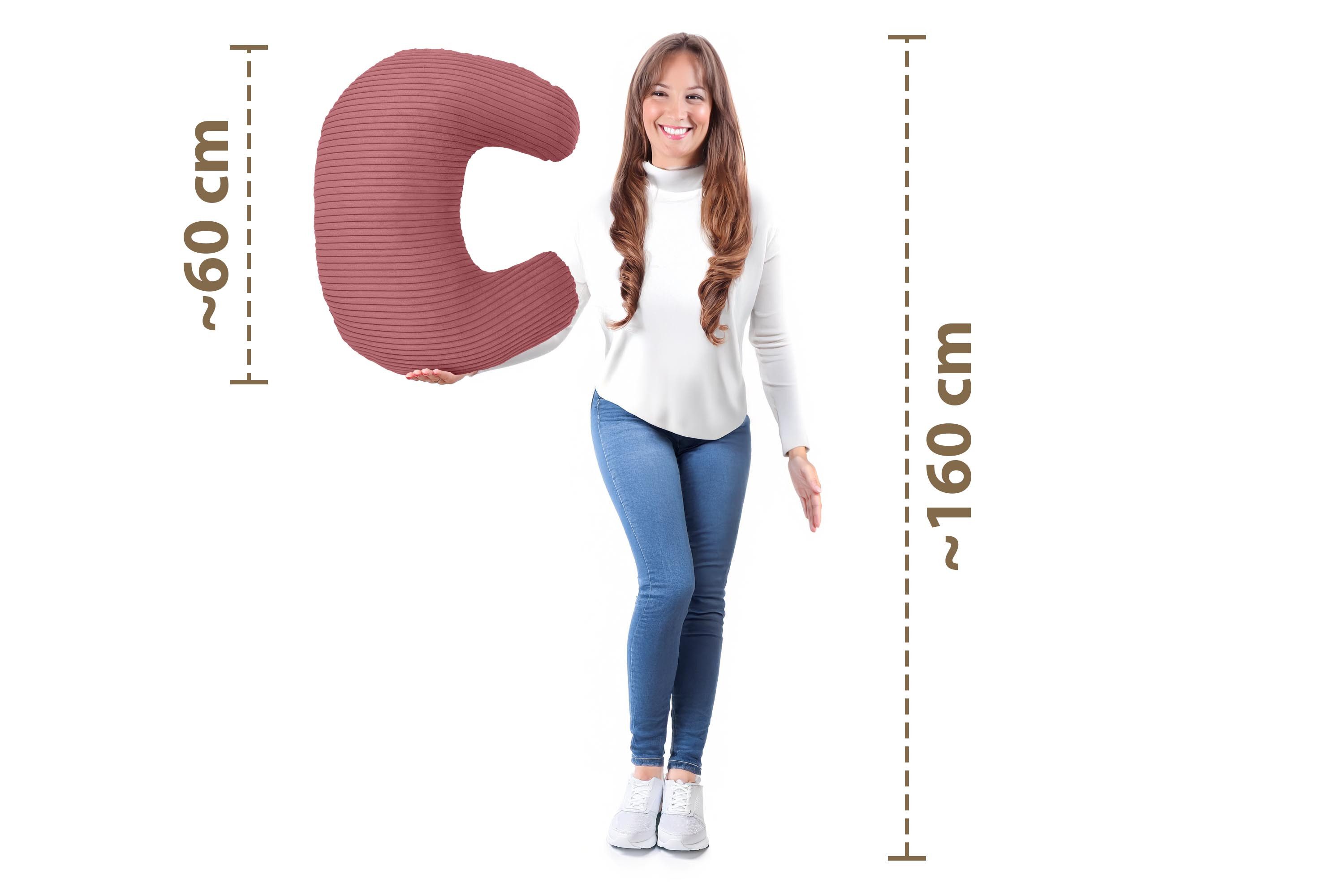 Amilian Stillkissen - Lagerungskissen - Schwangerschaftskissen mit Füllung und Bezug, Stillmond - Stillhörnchen - pregnancy pillow, für Mütter und Babys
