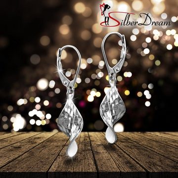 SilberDream Paar Ohrhänger SilberDream Dreiecke Ohrringe 925 Silber (Ohrhänger), Damen Ohrhänger Dreiecke aus 925 Sterling Silber, Farbe: silber