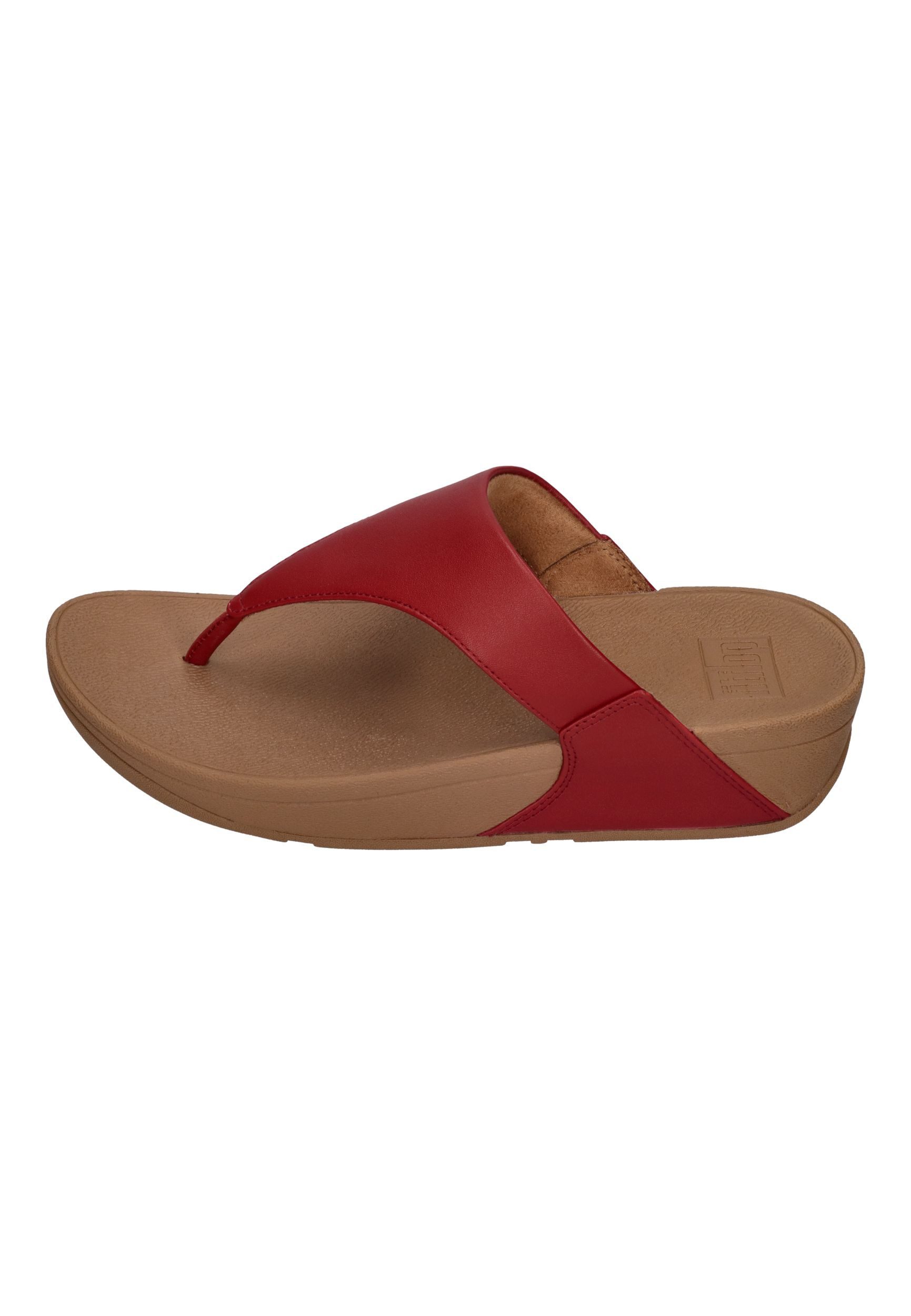 Fitflop LULU LEATHER TOE POST Zehentrenner Burnt Berry