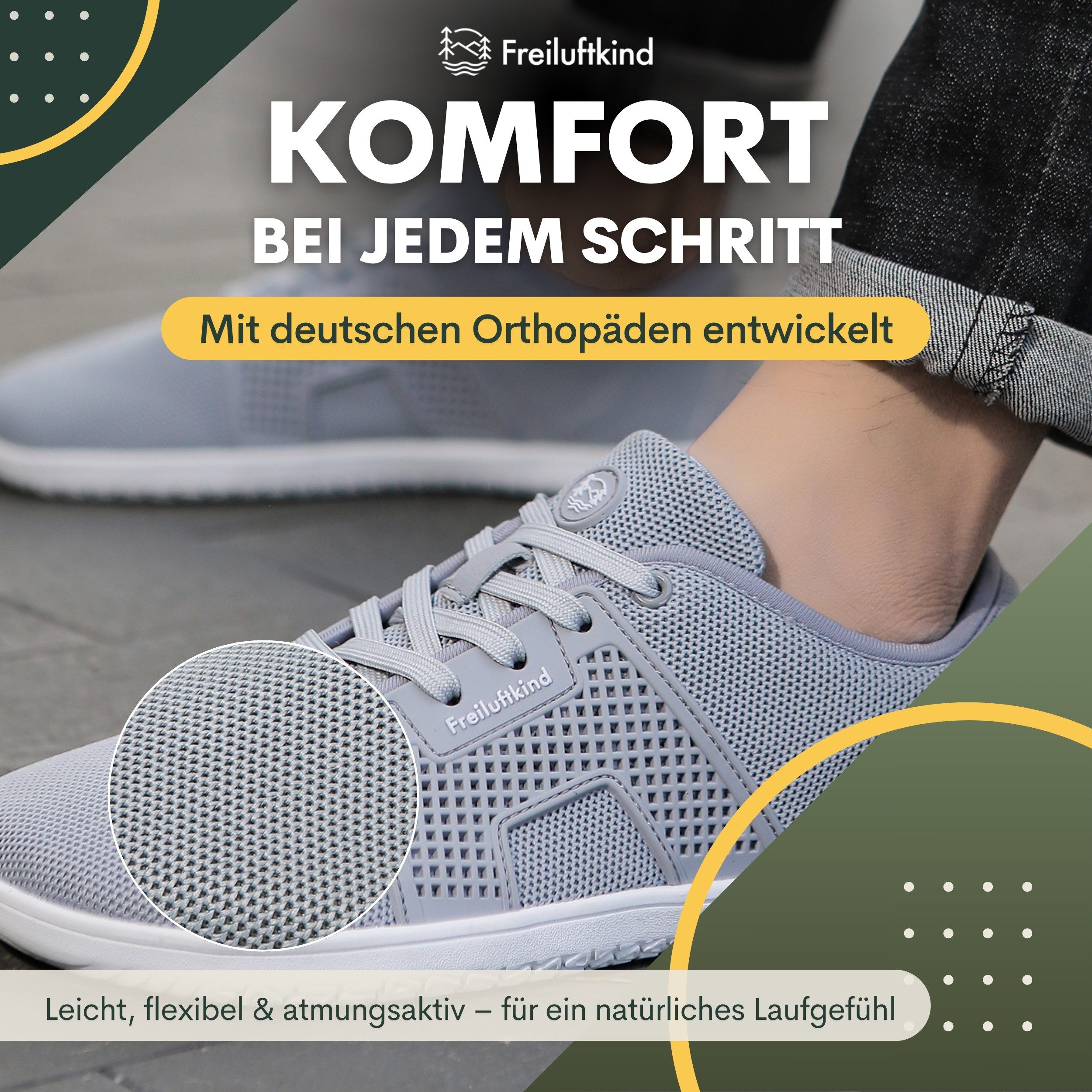 Freiluftkind Hokkaido – gesunde Barfußschuhe Sneaker - Entlastung für Gelen günstig online kaufen