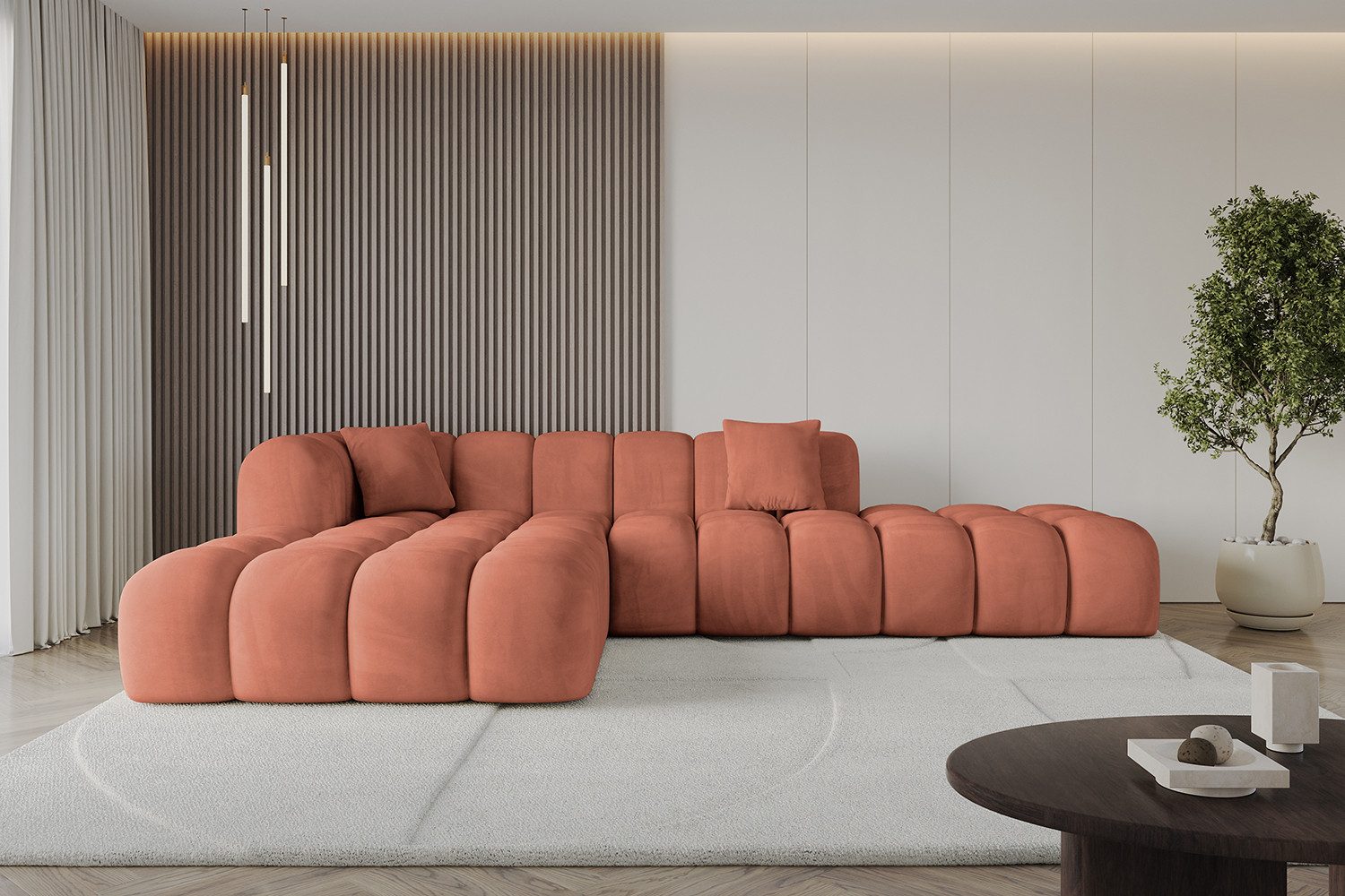 ALTDECOR Ecksofa OLEA-L2, Sofa Praktische Bequeme Funktionsecke Couch L-Form Eckcouch, Corner Sofa U-Form Vielseitige Sofa Wohnlandschaft Wohnzimmer