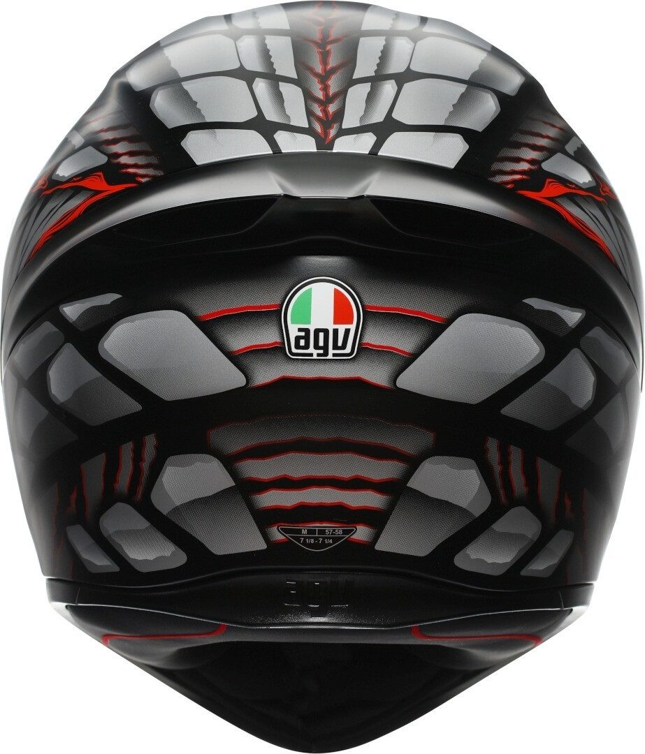 AGV Motorradhelm K1 S Lyzard Helm, vorbereitet für Kommunikationssystem