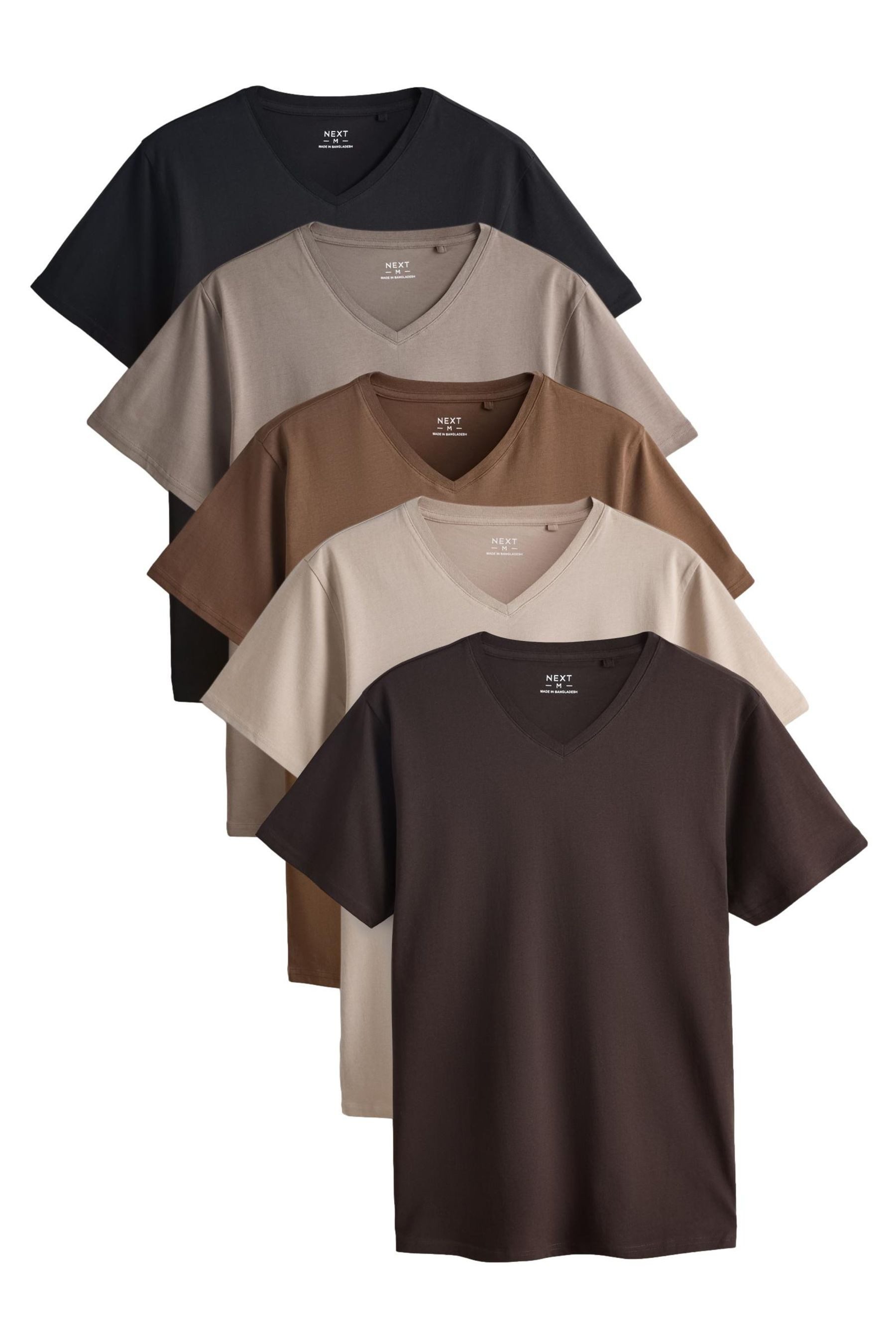 Next V-Shirt T-Shirts mit V-Ausschnitt, 5er-Pack (5-tlg)