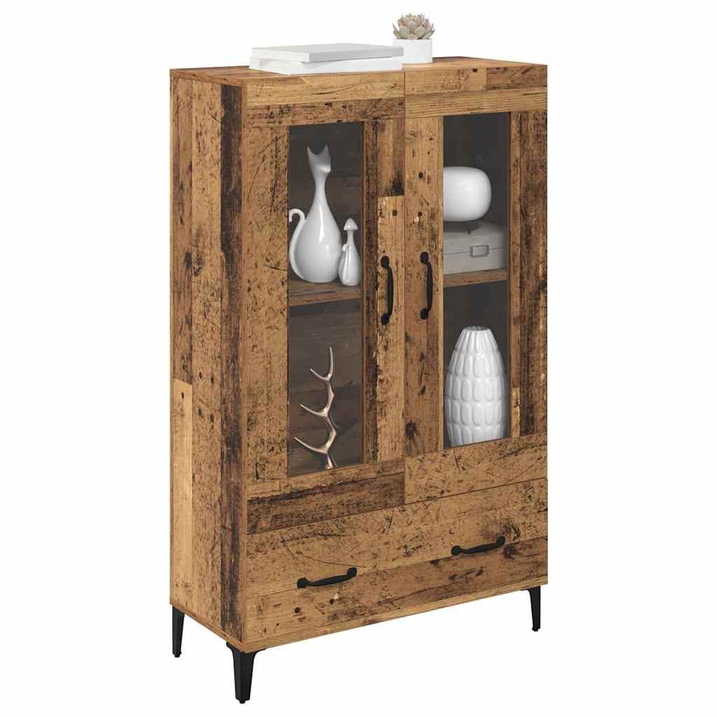 vidaXL Highboard Highboard Altholz 70 x 31 x 115 cm Verbundholz und Eisen (1 St)