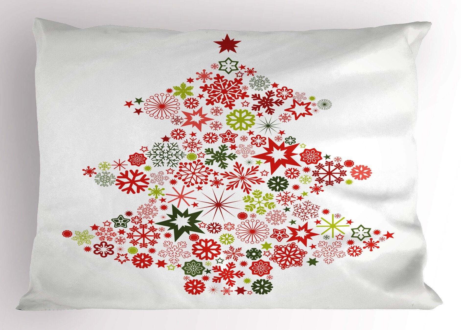 Kopfkissenbezug, Size Gedruckter Weihnachtsbaum Standard Stück), Dekorativer Kissenbezüge detaillierte Abakuhaus Motive (1 Hohe