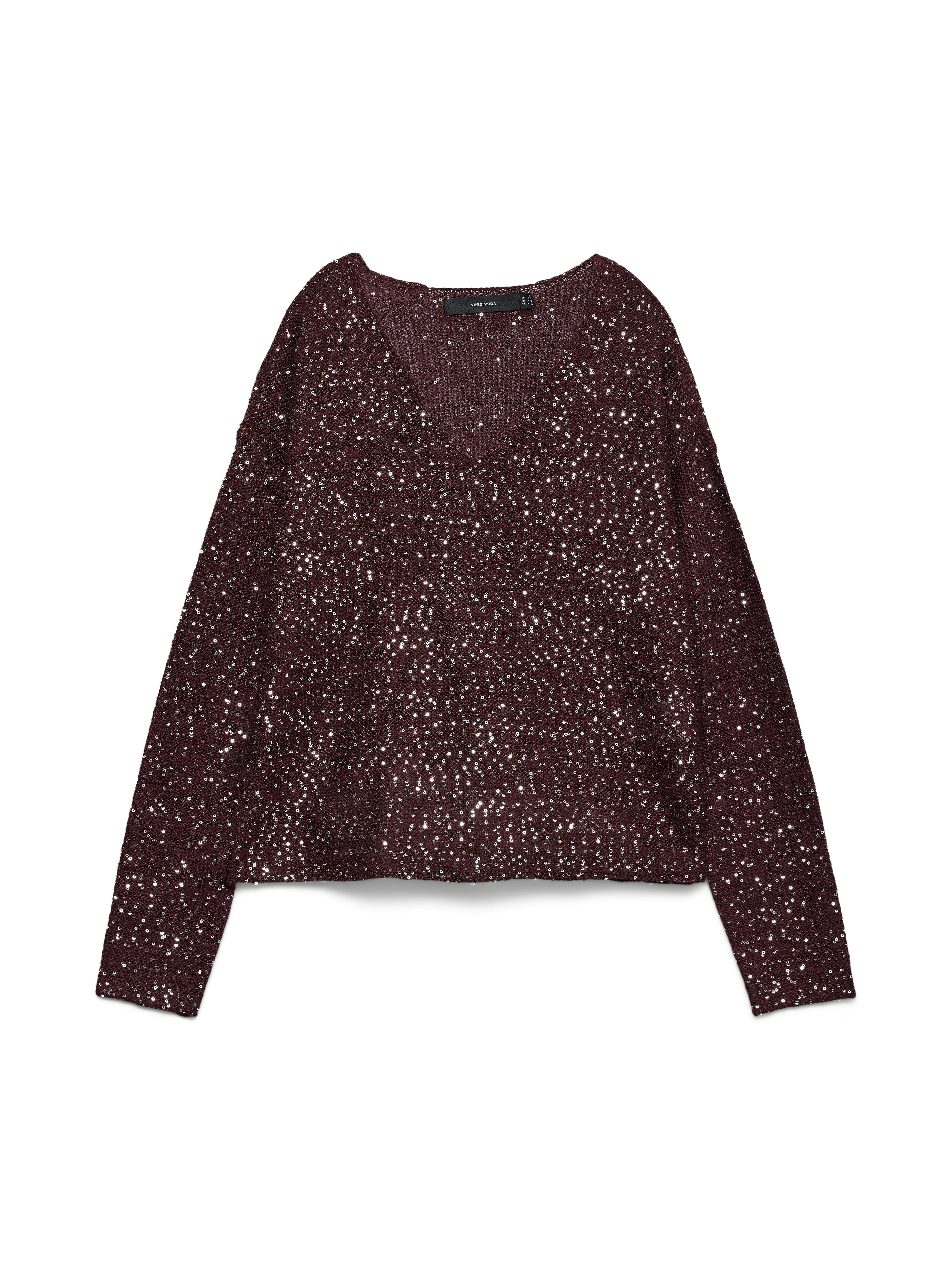 Vero Moda Strickpullover VMLEILANI NEW LS V-NECK PULLOVER REP günstig online kaufen
