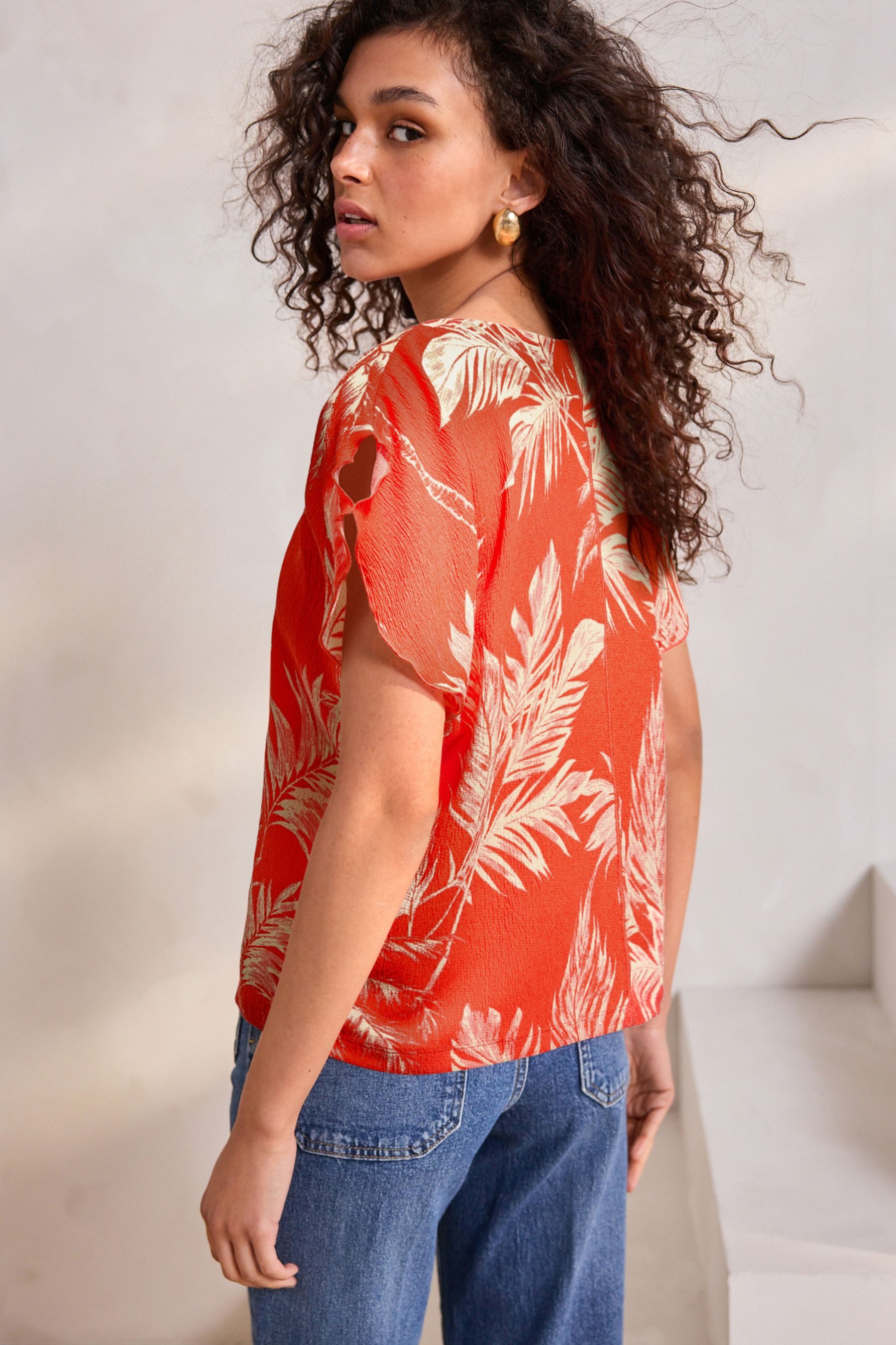 Next Blusenshirt Elegantes Oberteil mit Trompetenärmeln (1-tlg) günstig online kaufen