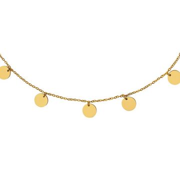 ANELY Gliederkette Edelstahl Choker Halskette mit Coins (1-tlg), 7227 in Gold