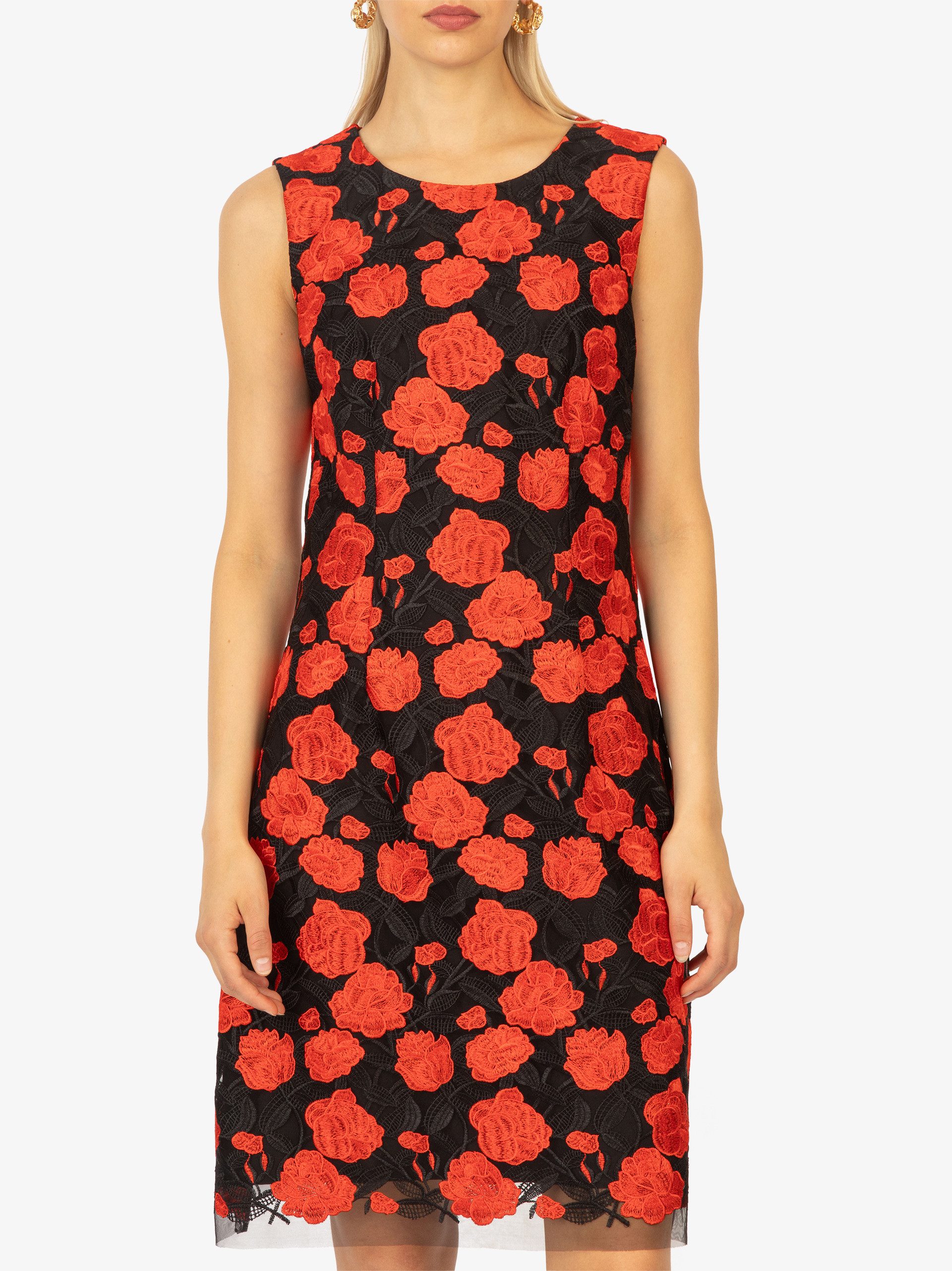 Kraimod Cocktailkleid mit Rosenmuster & A-Linie
