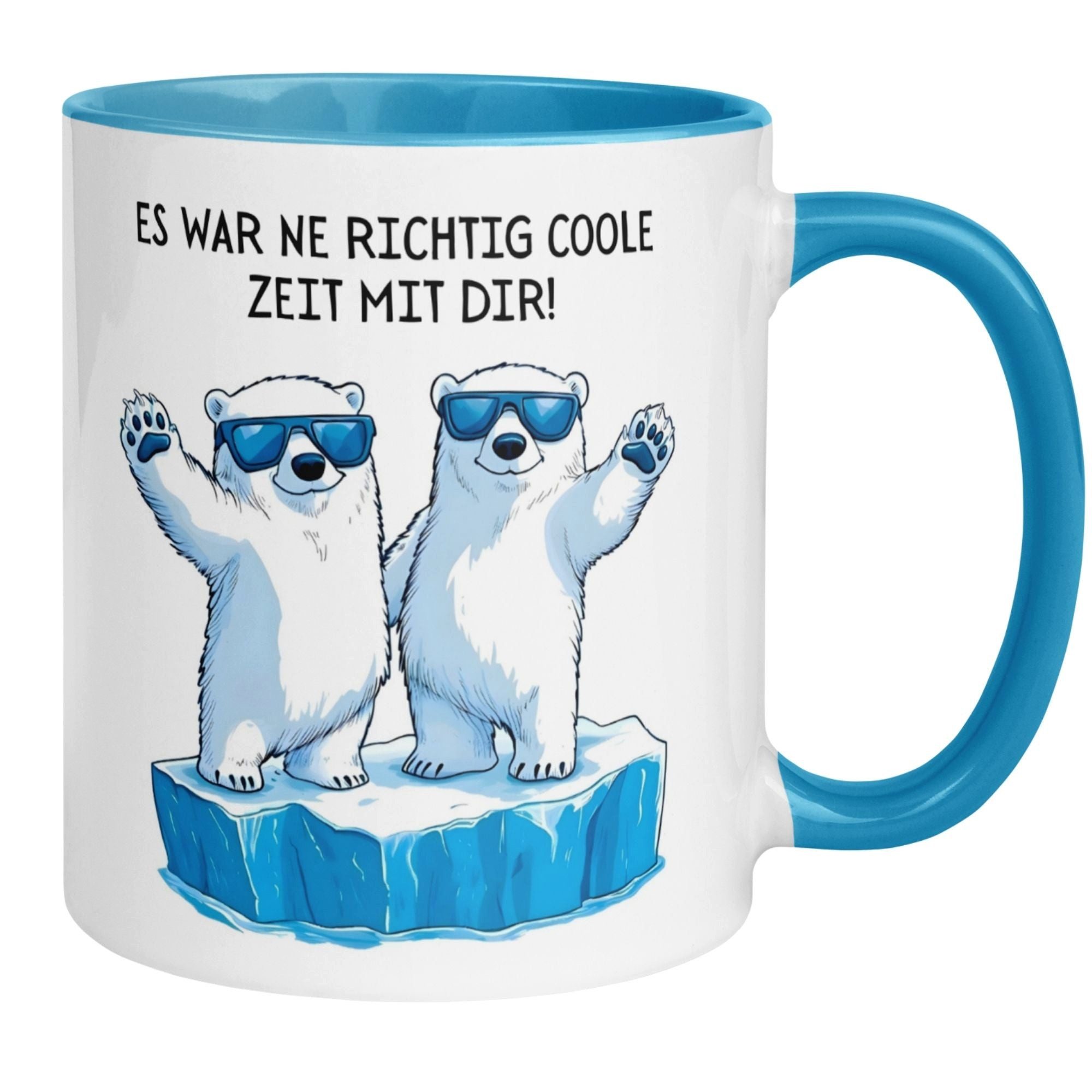 Momentals Tasse Abschiedsgeschenk Kollegen – „Es war ne richtig coole Zeit mit dir“, Beidseitiger Druck · Links- & Rechtshänder · Spülmaschinenfest