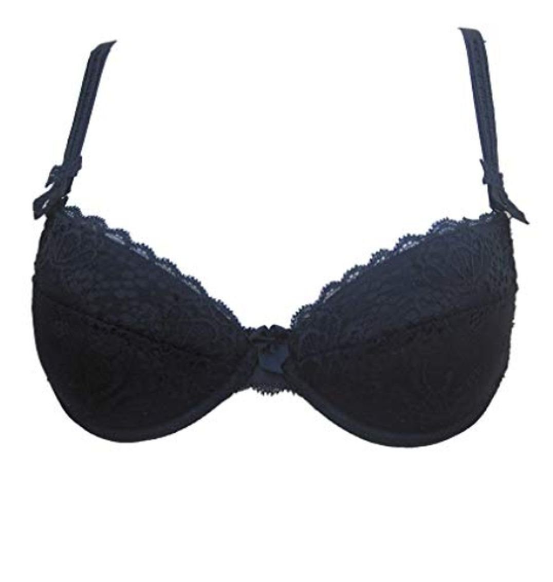 Róza Lingerie Push-up-BH Push Up BH Konsuela in weiß oder schwarz mit Blumenmuster (einzeln, 1-tlg)