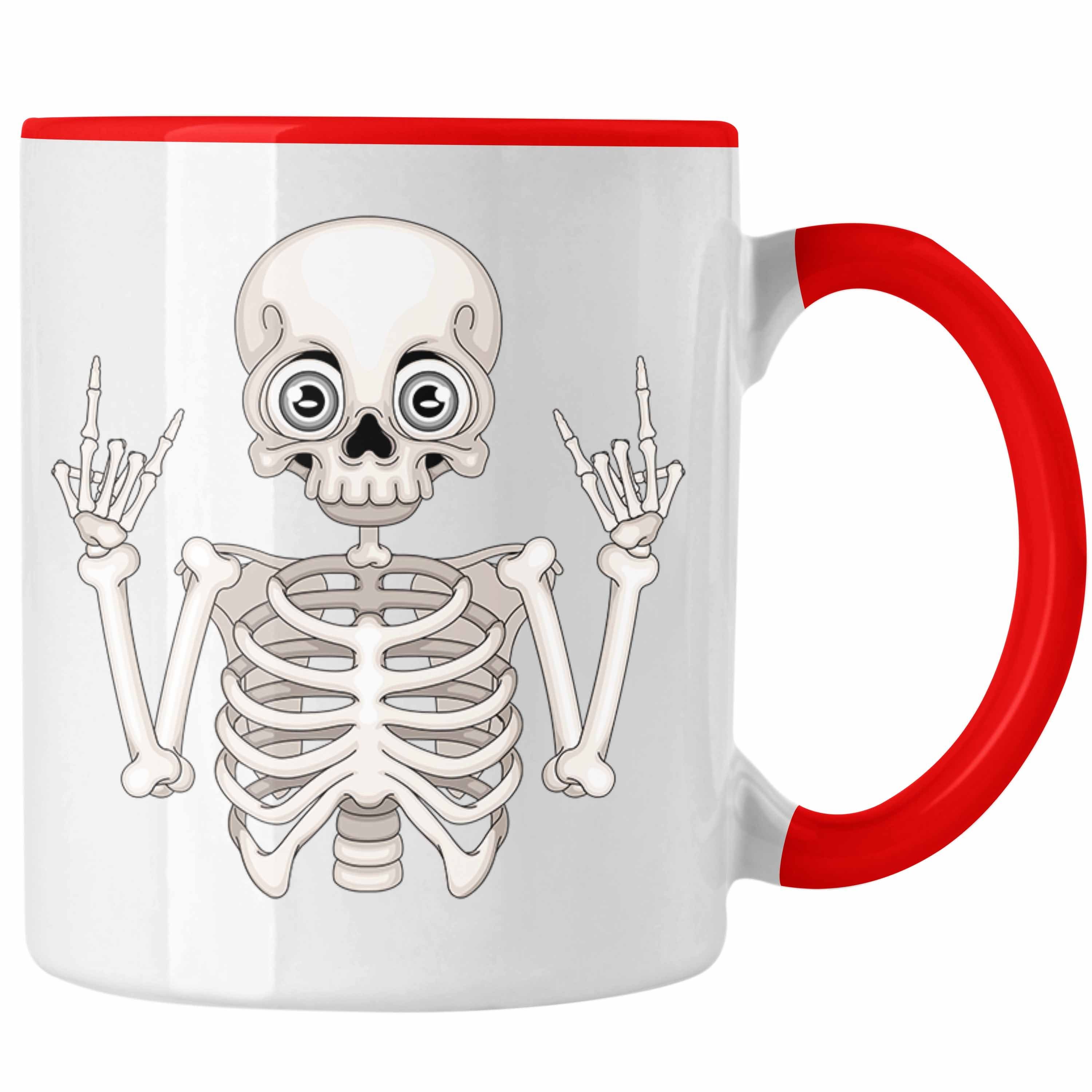 Skelett Fans: n Rot Rock Tasse Geschenkidee Tasse Lustige Tasse Roll Trendation