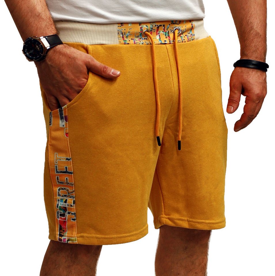 RMK Shorts Herren Sport Sweatshorts kurze Hose Sommer Bermuda Elastikbund mit Tunnelzug