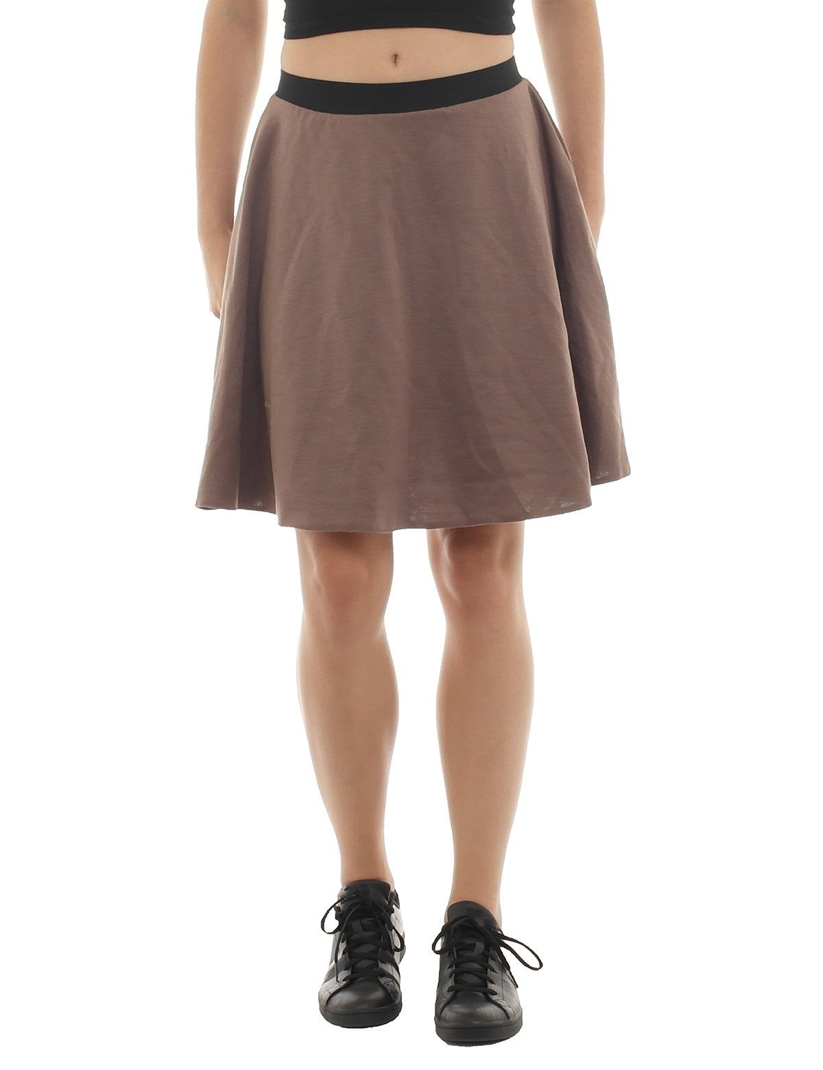 F&K-Mode Midirock Swing Rock Midi Falten Gummibund hohe Taille Swingrock günstig online kaufen