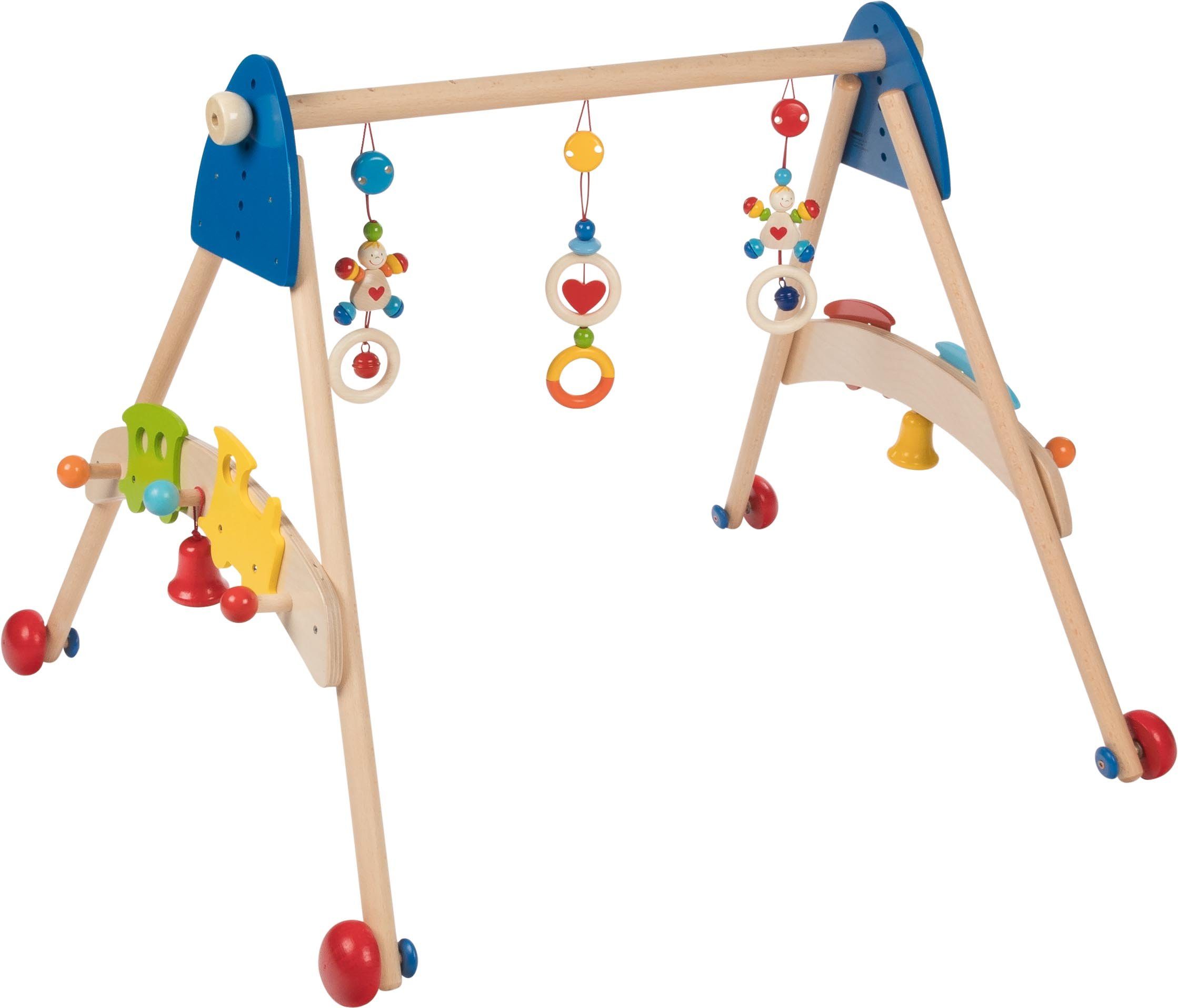 goki Greifspielzeug Baby-Fit, Greif- und Spieltrainer, Lauflernhilfe Zug, 6fach höhenverstellbar