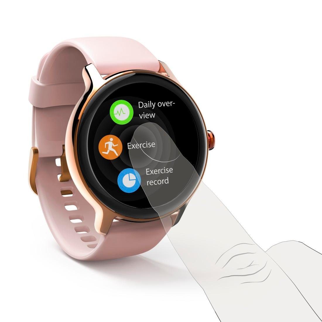 Hama Smartwatch 4910 Damen Herren, Blutsauerstoffmessung, wasserdicht Smartwatch (2,79 cm/1,09 Zoll), wasserdicht