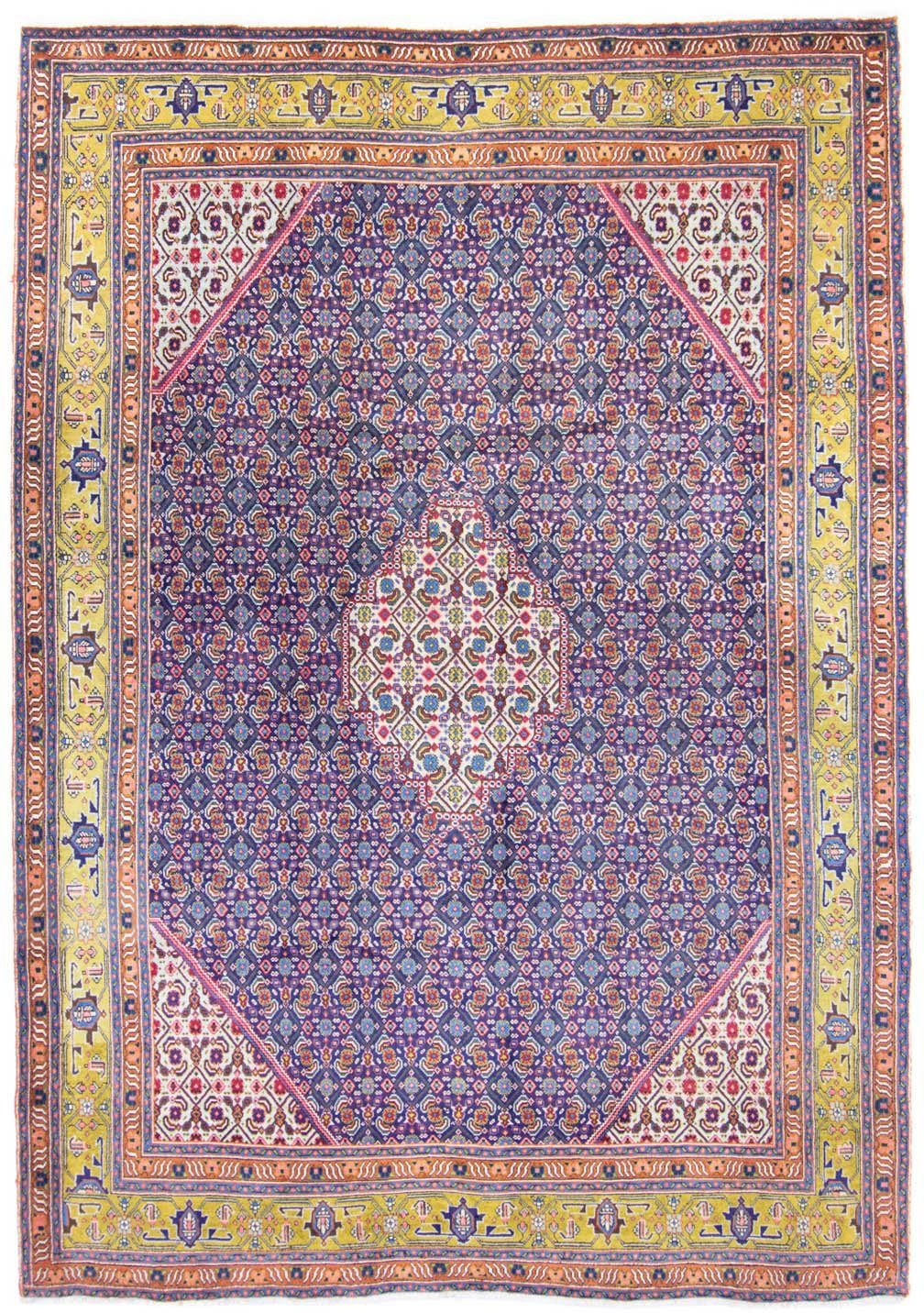 Wollteppich Ardebil Medaillon Blu 296 x 210 cm, morgenland, rechteckig, Höhe: 10 mm, Unikat mit Zertifikat | Kurzflor-Teppiche