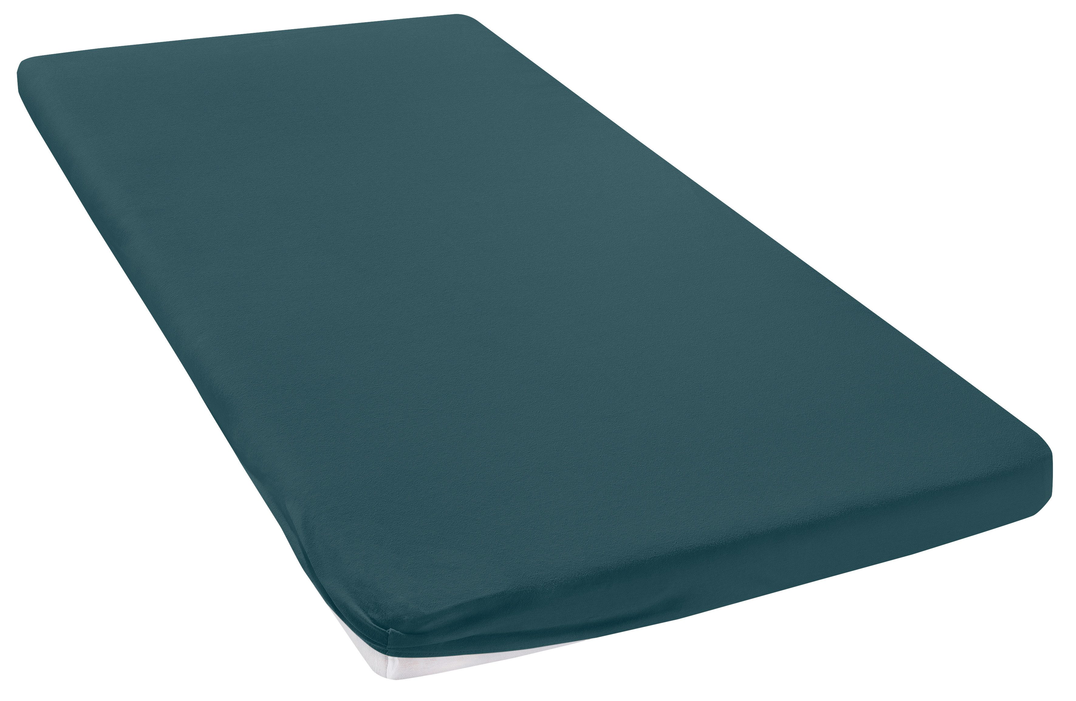 OTTO home Spannbettlaken Topper Basic, in Gr. 90x200, 140x200 oder 180x200 cm, Baumwoll-Jersey, Gummizug: rundum, (1 Stück), Baumwolle, Matratzen bis 8 cm Höhe, Bettlaken, Spannbetttuch, Laken