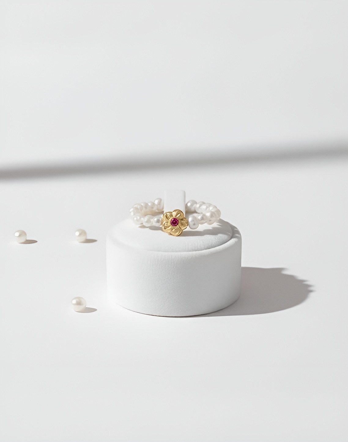 Einzelstück Perlenring Pearl Anxiety Ring, Anti-Stress Ring aus wasserfeste günstig online kaufen