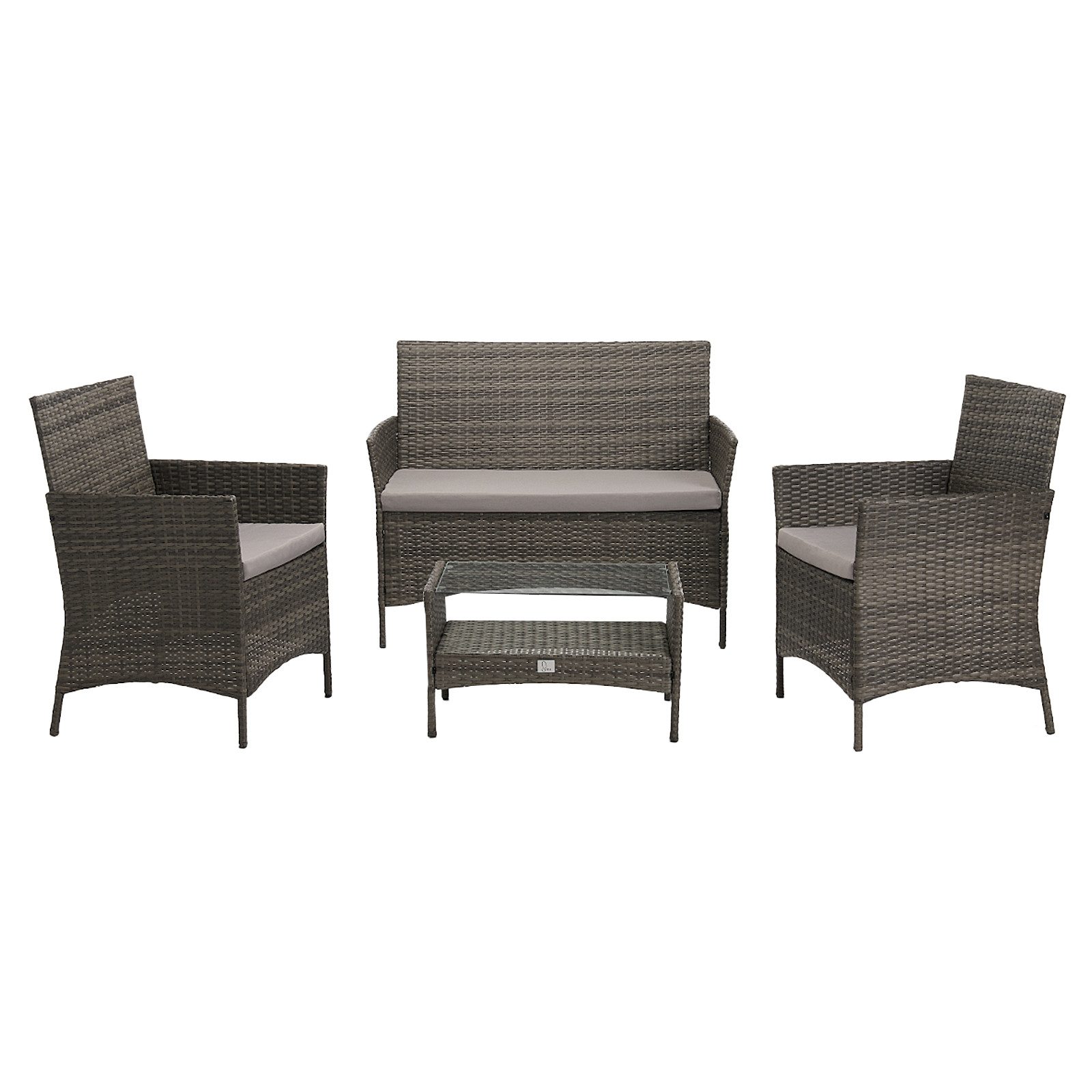 SVITA Sitzgruppe BROOKLYN, (Set, 4-tlg., Gartenlounge), 2 Sessel, mit Tisch günstig online kaufen