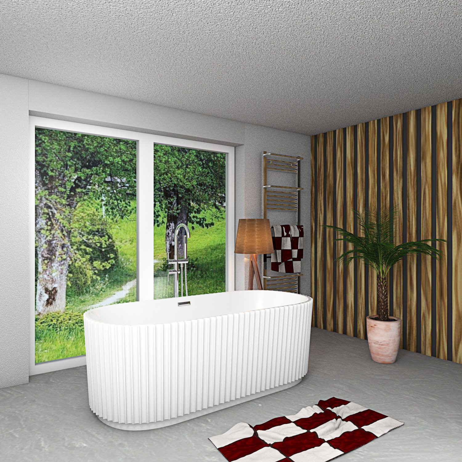 Thumbnail - AcquaVapore Badewanne AcquaVapore freistehende Badewanne Wanne F08 170x80cm mit Armatur AF04, (1-tlg), mit Ablaufgarnitu...
