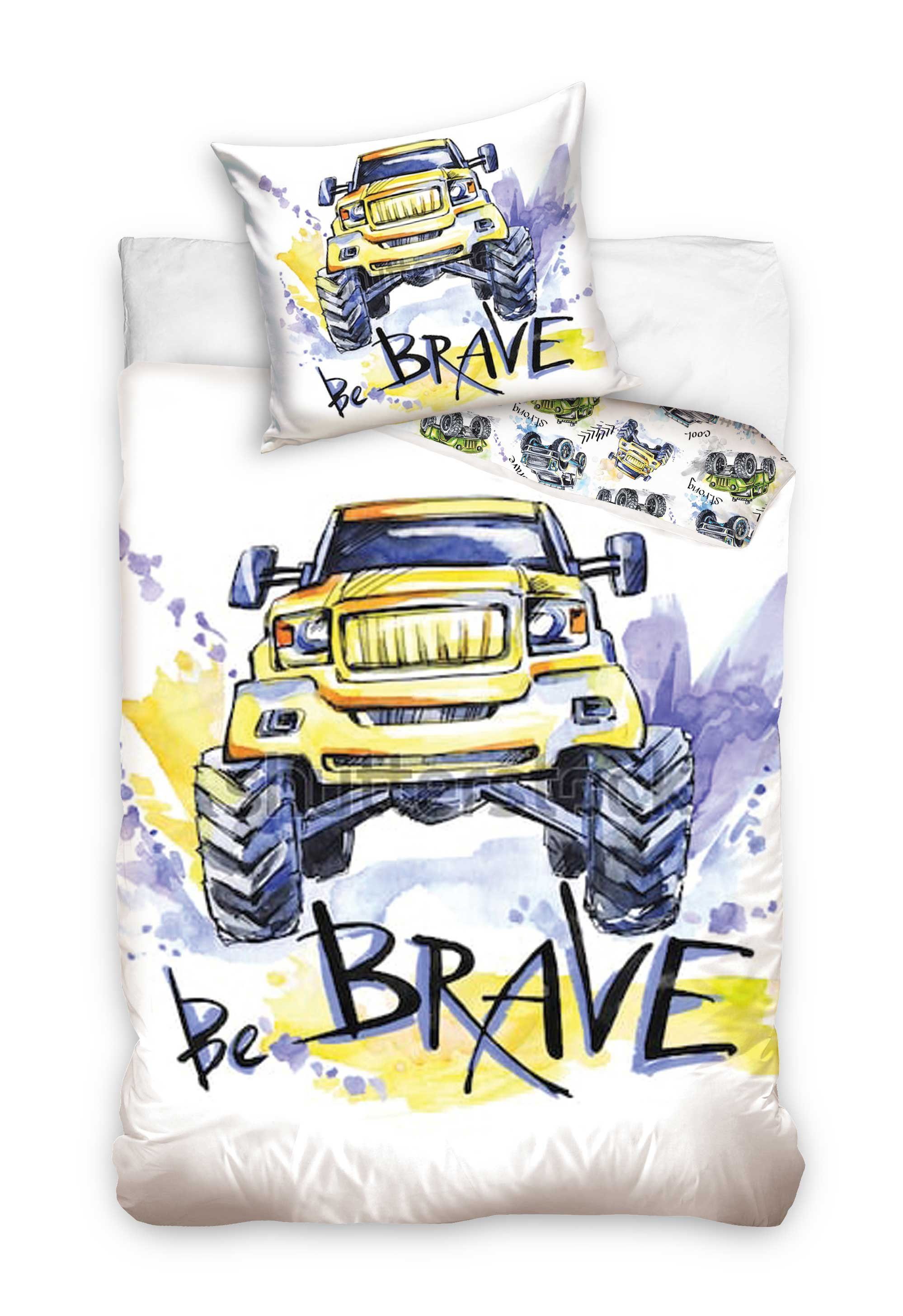 Carbotex Bettwäsche Monster Truck Bettwäsche 140 x 200 cm