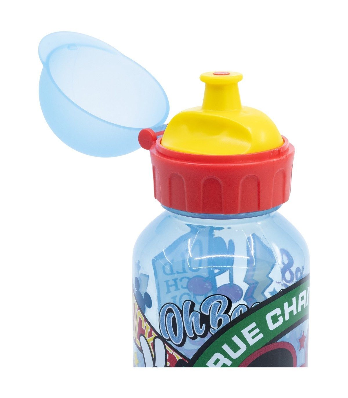 Disney Mickey Mouse Trinkflasche Kinder Trinkflasche 370 ml Schulflasche mit Sicherheitskappe