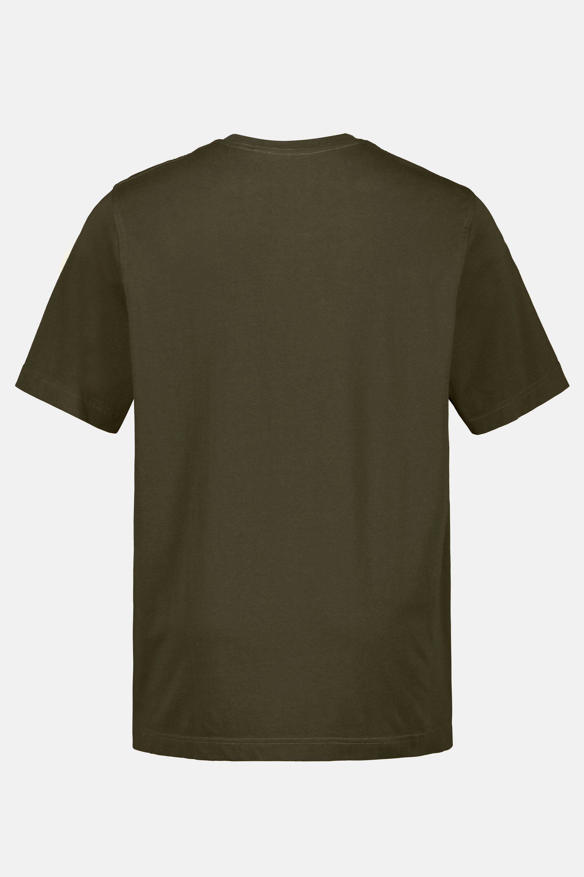 T-Shirt Basic dunkel gekämmte Baumwolle 8XL bis oliv JP1880 Rundhals T-Shirt