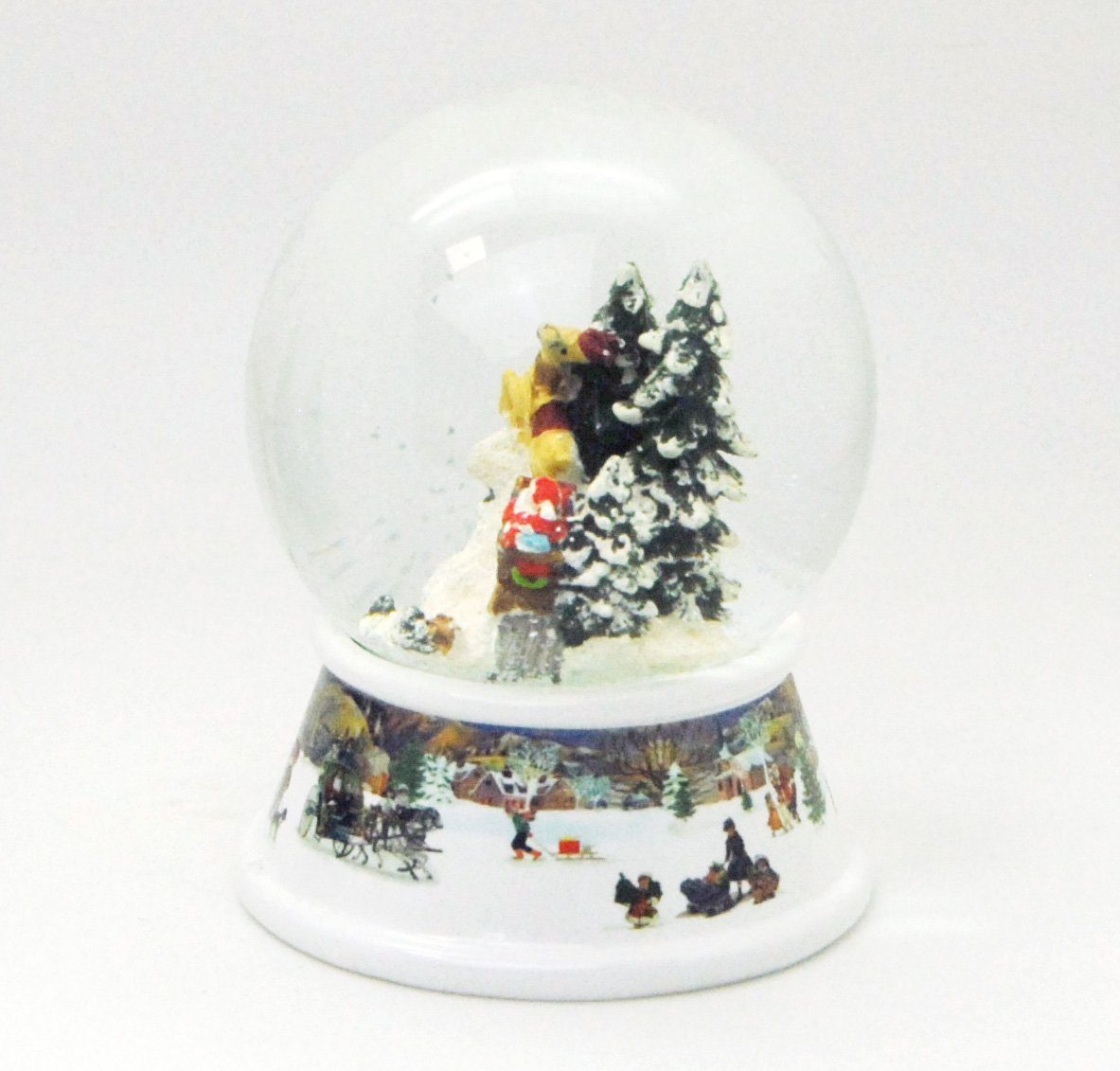 Santa Classic Schneekugel Spieluhr auf MINIUM-Collection Schlitten fährt Line 100mm breit