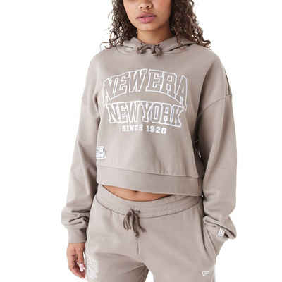 New Era Kapuzenpullover Cropped ash brown