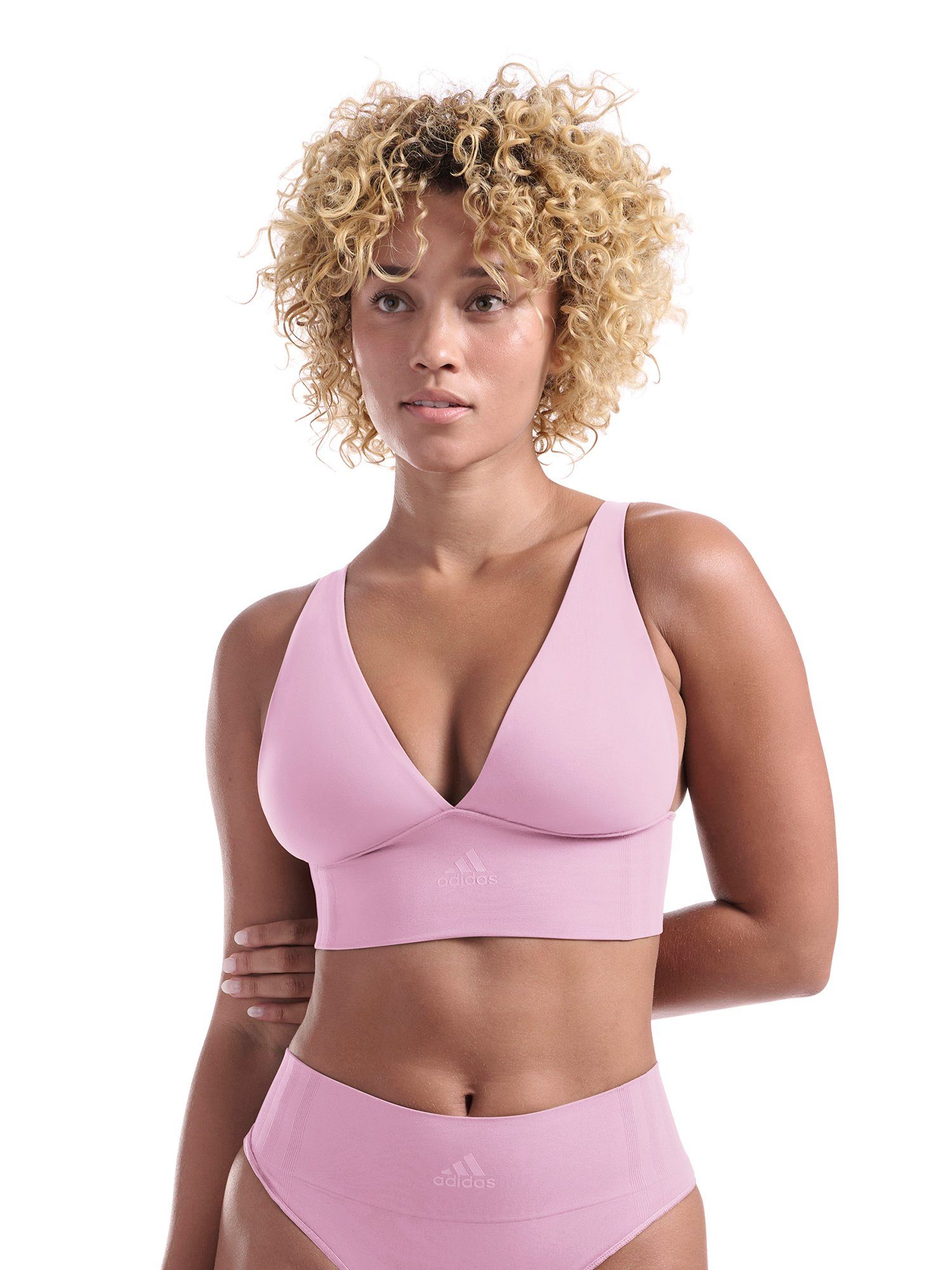 BRA Bügelloser-BH LONGLINE BH damen orchid Sportswear frauen Bügelloser adidas