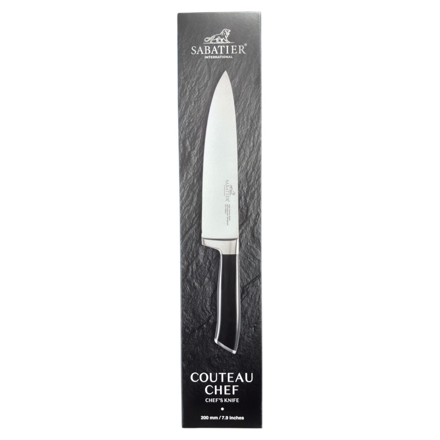 SABATIER International Allzweckmesser Couteau Chef's - Kochmesser -Küchenmesser 34 cm Edelstahl/schwarz, hohe Leistung, unverwechselbares Design, widerstandsfähig/langlebig