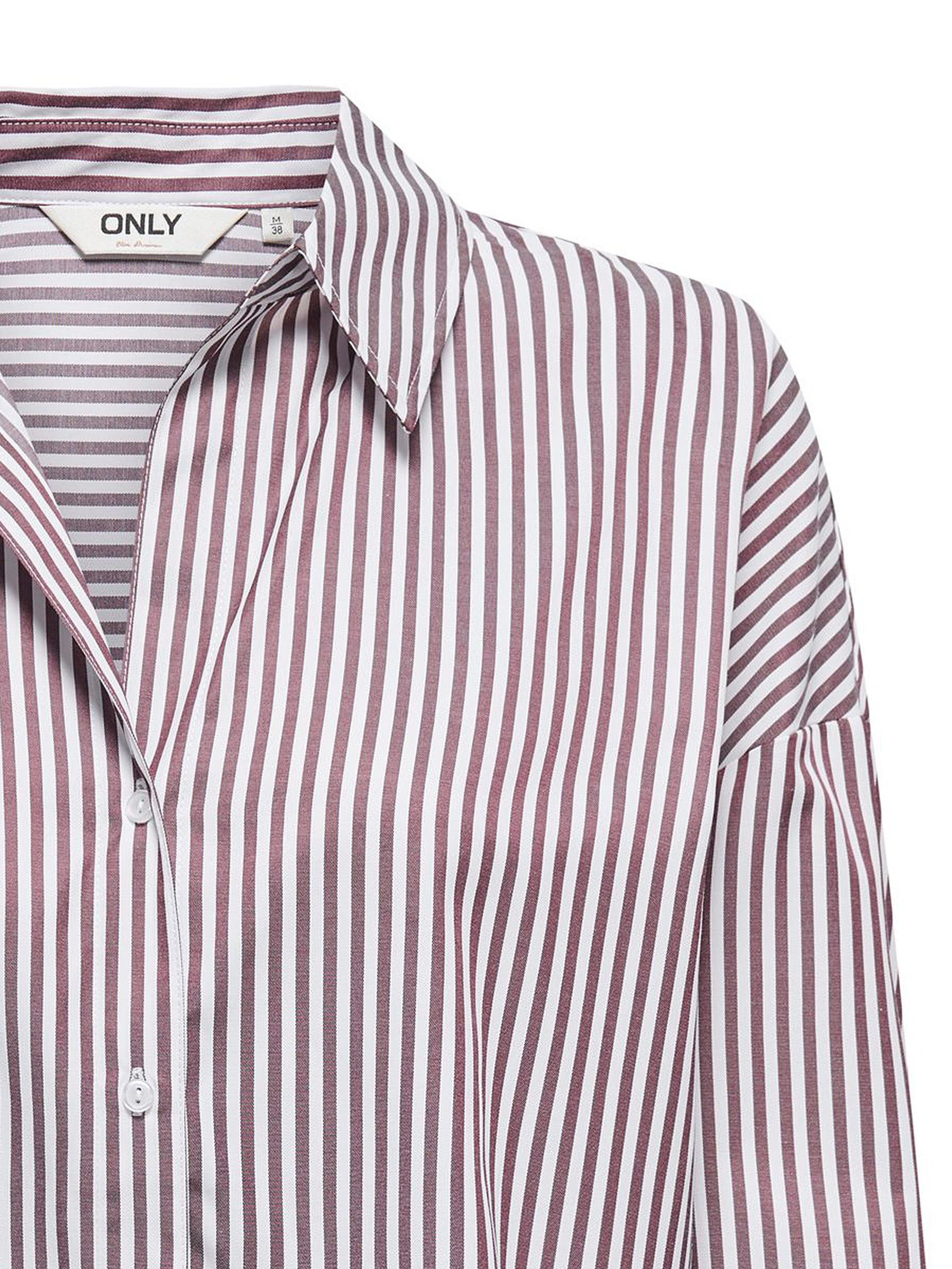 ONLY Blusenshirt Gestreiftes Längsdesign mit Knopfleiste (1-tlg) ONLOREGON günstig online kaufen