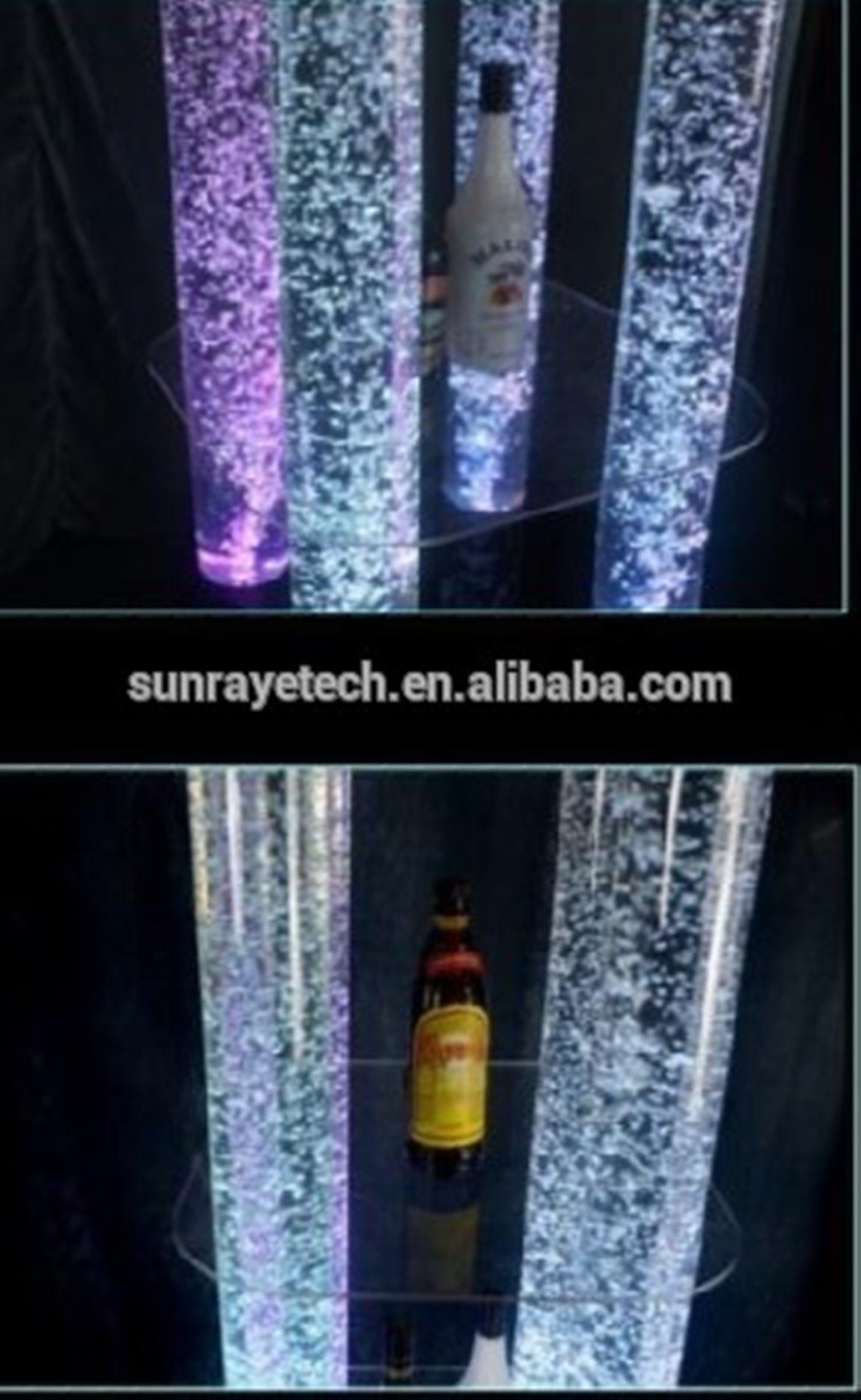 JVmoebel Regal, Designer Theke Beleuchtet Bar Wand Regale Led Wasser