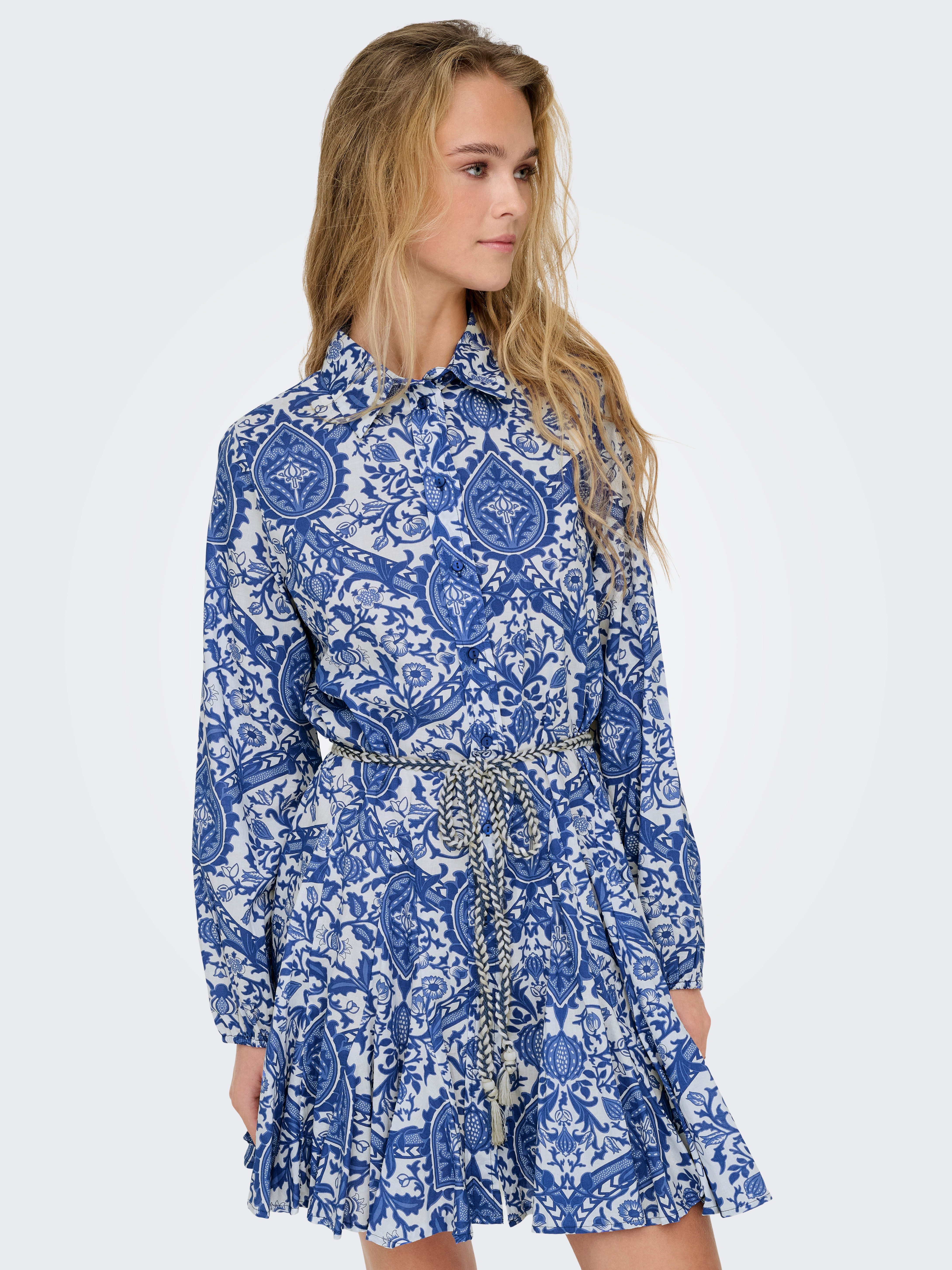 ONLY Blusenkleid ONLLUMINA L/S SHORT DRESS WVN NOOS Sommerkleid günstig online kaufen