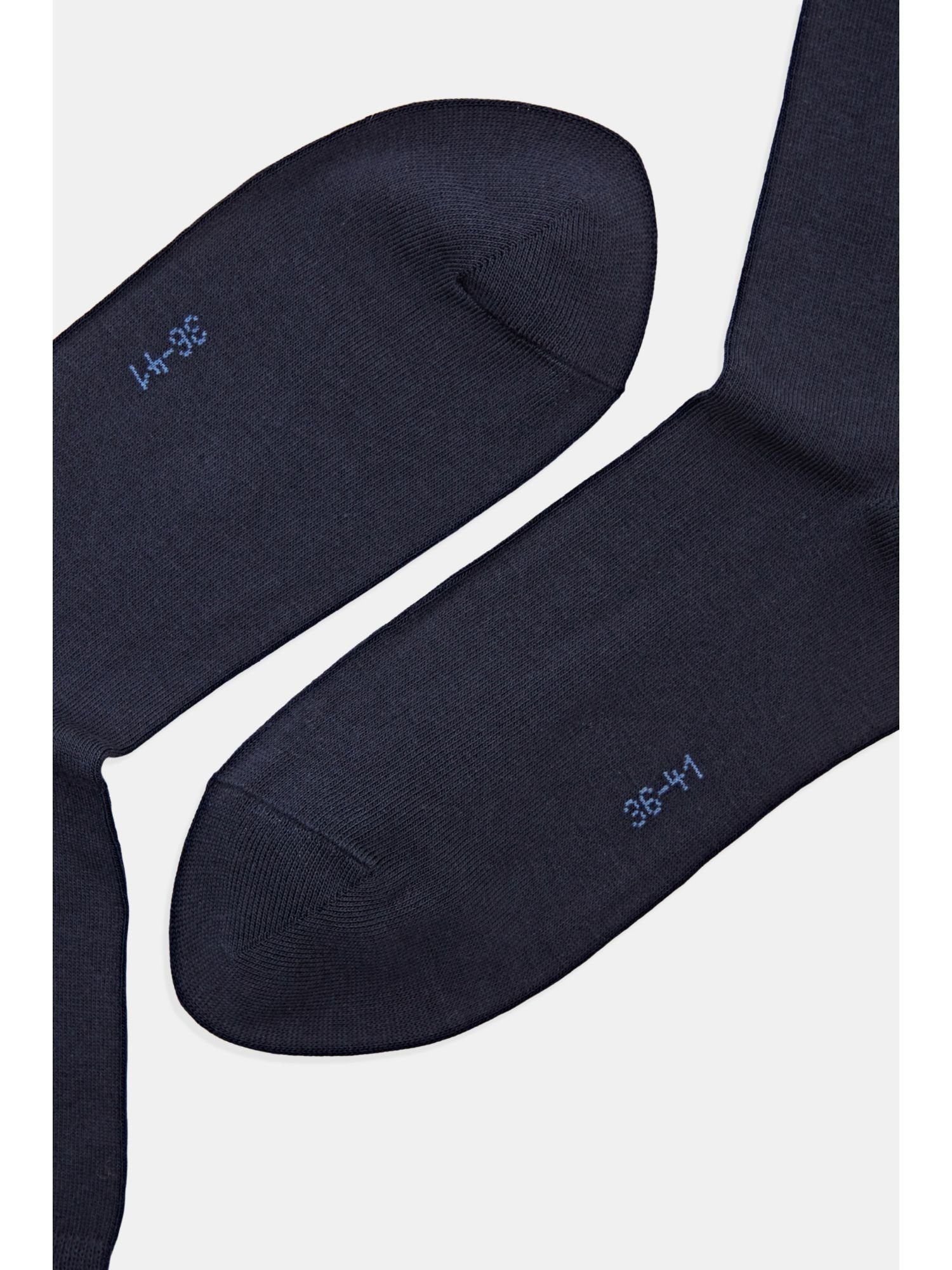 Socken, unifarbene MARINE 5er-Pack Socken Bio-Baumwolle Esprit