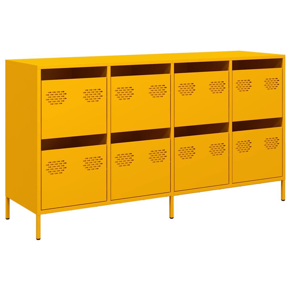 vidaXL Sideboard Sideboard Senfgelb 135x39x73,5 cm Kaltgewalzter Stahl (1 S günstig online kaufen