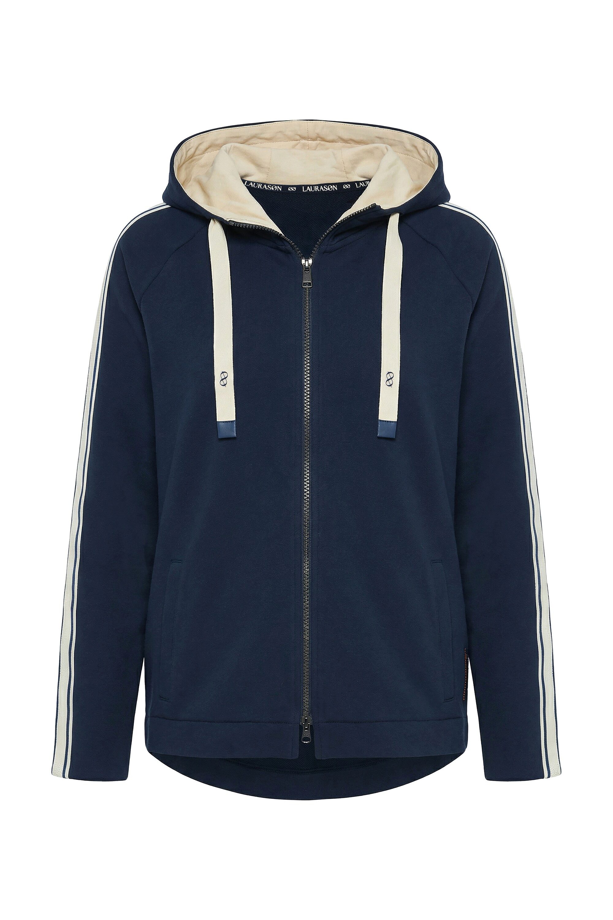 Laurasøn Sweatjacke Sweatjacke Kapuze Vokuhila – Bild 2 von 4